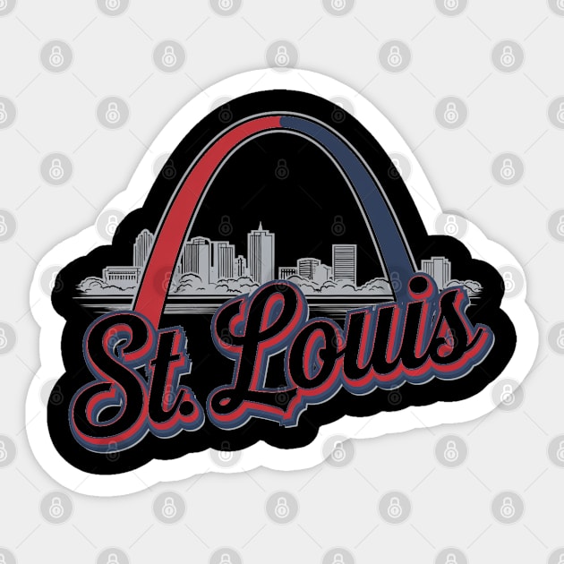 St. Louis Gateway Arch, Iconic City Pride Sticker by Pixel Threads 